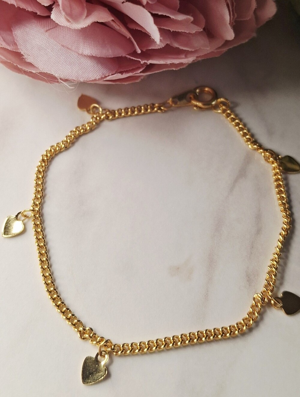 Vintage 80s✨️💛Youth Golden Heart Bracelet